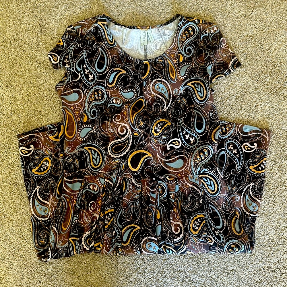 Brown paisley dress